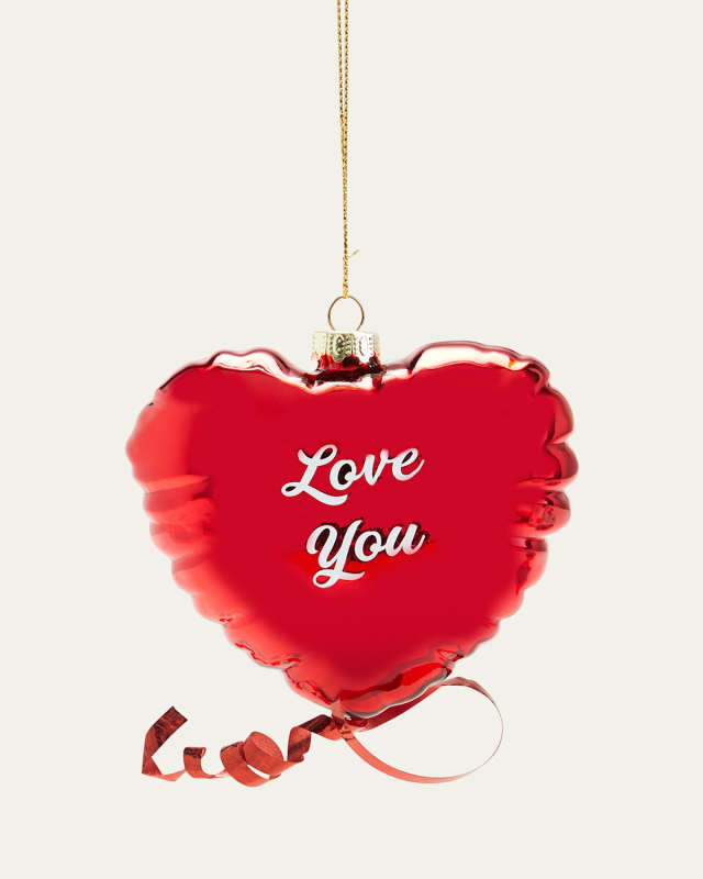 Heart Balloon Christmas Ornament